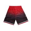Mitchell Ness Basketball Shorts Men's Black Red Moderate Straight Fit Pants SMSH4277-CBU95PPPRDBK