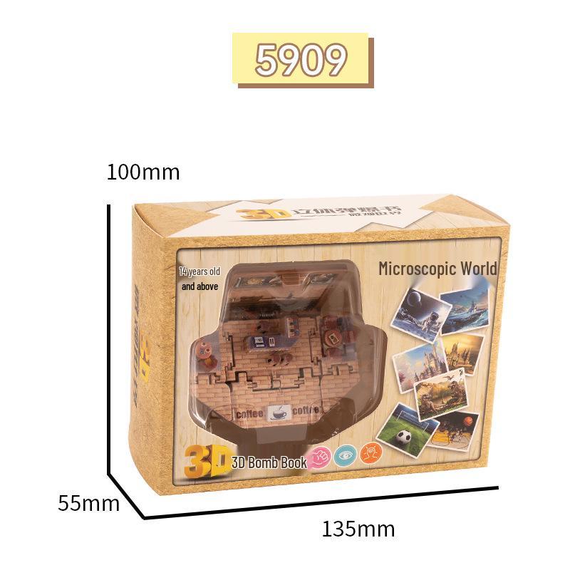 3D Dinosaur & Space Astronaut Pop-Up Keychain Book: Educational, Creative Decompression Toy