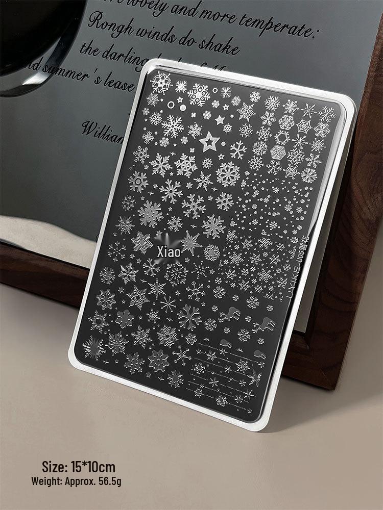 Placas de Estampación para Uñas - Texturas de Estrellas, Puntos, Líneas, Cuadrícula y Encaje
