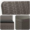 4 Seater Garden Sofa with Cushions Rattan Look PP Light Gray
