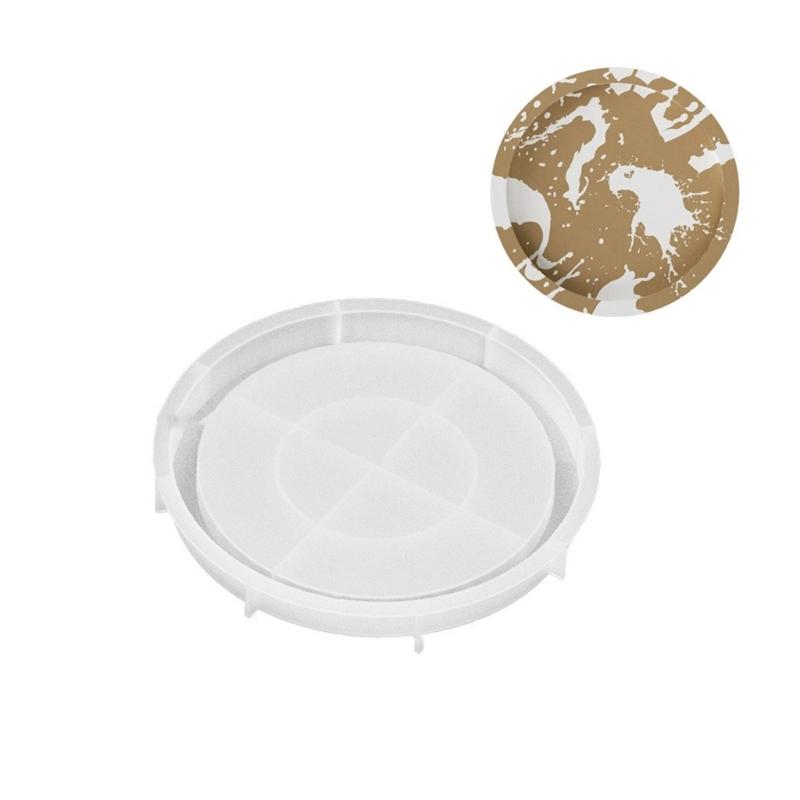 Silicone Plate Molds Silicone Fruit Tray Molds Round Epoxy Resin Casting Molds Suitable for Resin Casting Art Crafts