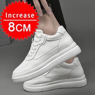 Fashion Summer Invisible Height Increasing  6cm,8CM White Men's Breathable ELevator  Sports Casual Sneaker Shoes Tennis Luxury