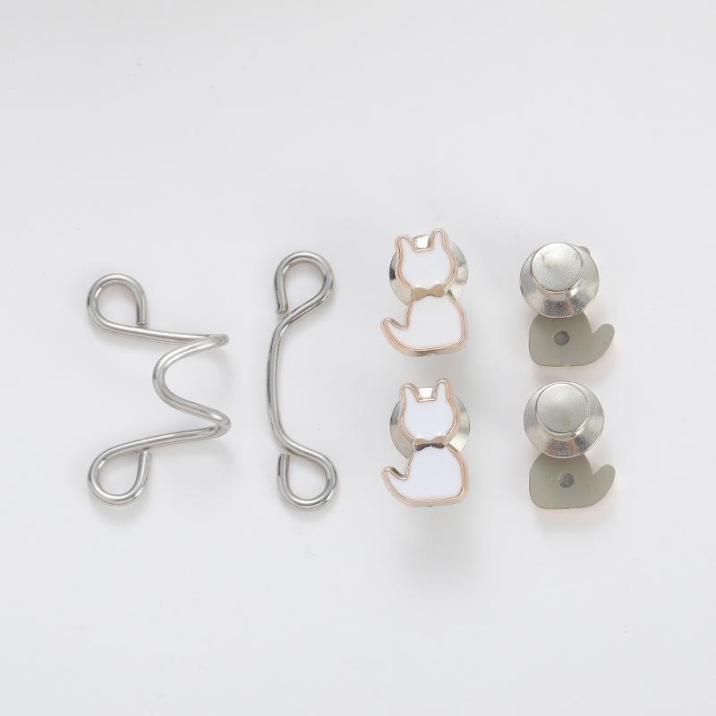 

Adjustable Elastic Waistband Button: Nail-Free Waist Cincher Tool for Jeans with Detachable Metal Buckle