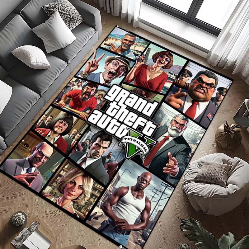 Vibes Vice City carpet printing Home Decor Art Protective pad Bathroom mat