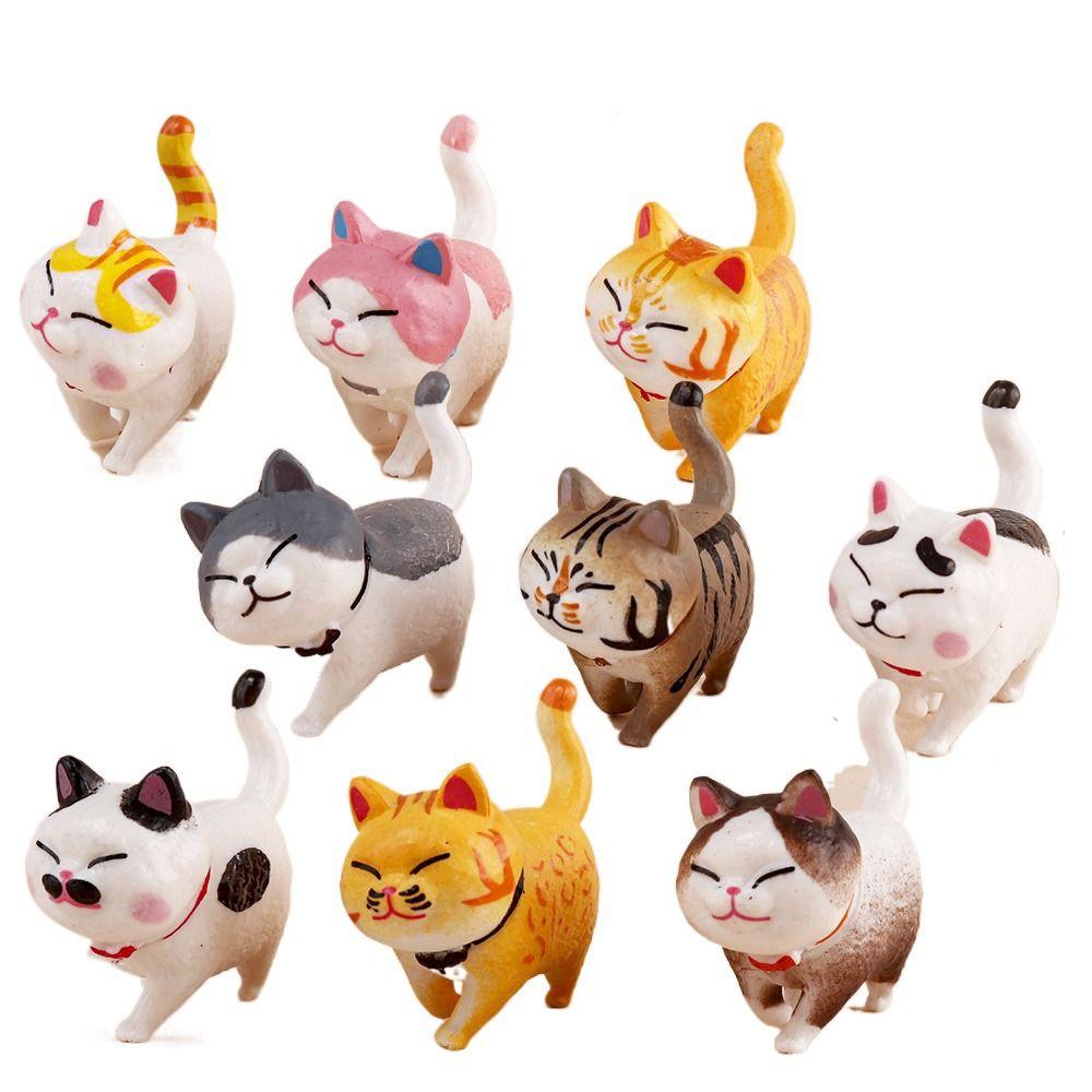

Настольная фигурка Домашнее украшение Мини-модель котенка Креативный декор для кукольного домика Type2