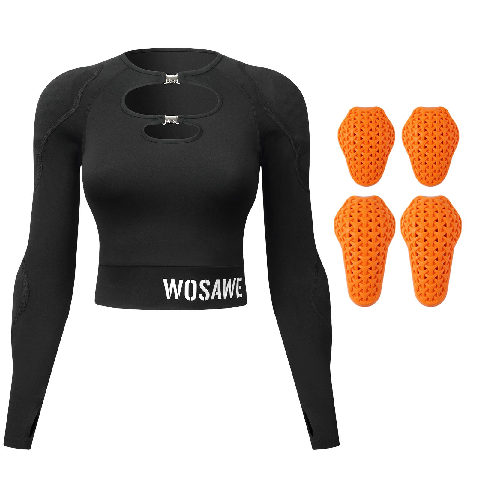 

WOSAWE Women s Motocross Motorcycle Stretch-Fit Sexy Breathable CE-Certified Soft Protective Gear Riding Jacket M чорний