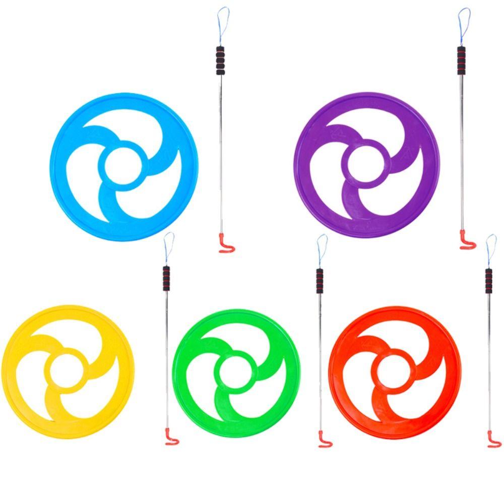 Plastic Kids Rolling Hoop Toy Early Education. Hand Pushing Wind Wheel Toy  Birthday Gifts