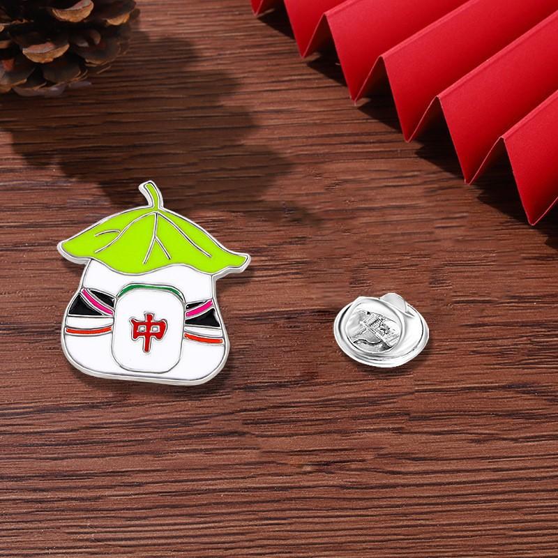 Chinese style panda brooch cute animal bag badge clothing bag accessories bamboo giant panda chain collar pin