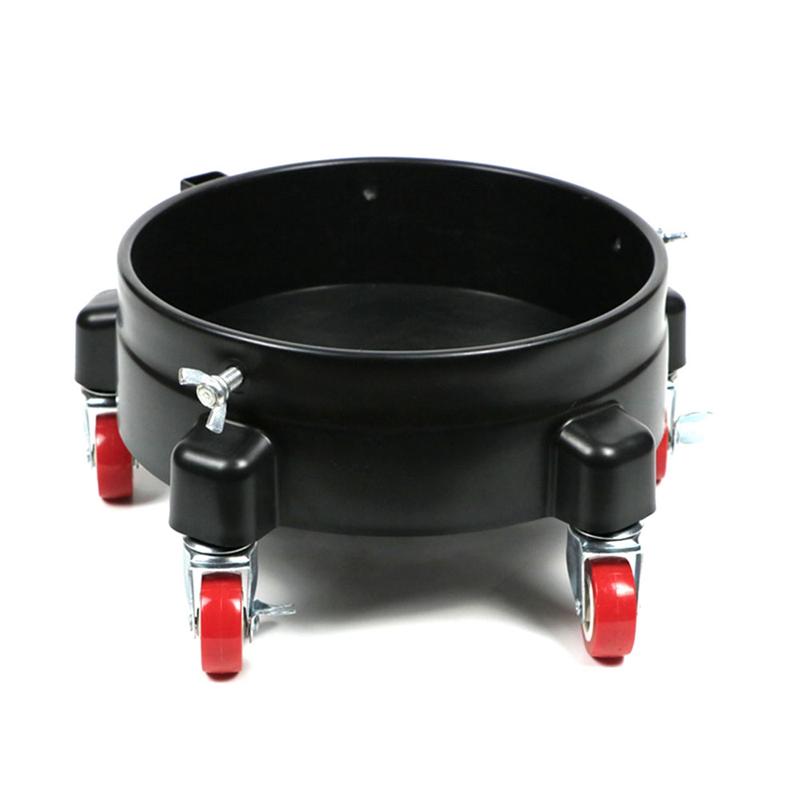 F9-11.5 Inch Bucket Dolly Easy Push Removable Rolling Bucket Dolly 5 Roll Swivel Casters To Move 360 Degree Turning Black
