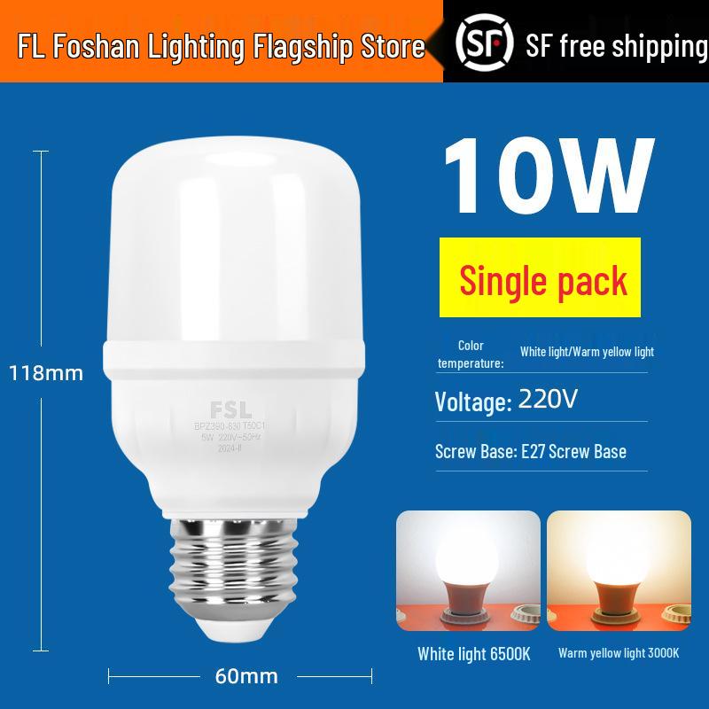 Energie sparende LED-Glühbirne, E27-Schraubfassung, superhelles warmweißes Licht für die Heimbeleuchtung.