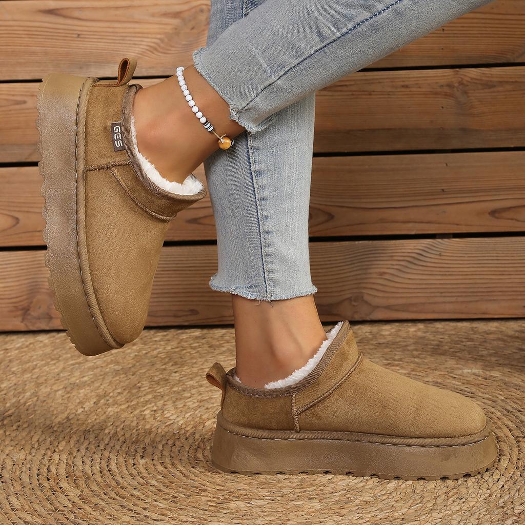 Thick-soled Velvet Snow Boots Women's Winter European and American New Short Thermal Cotton Shoes Non-slip Bread Shoes