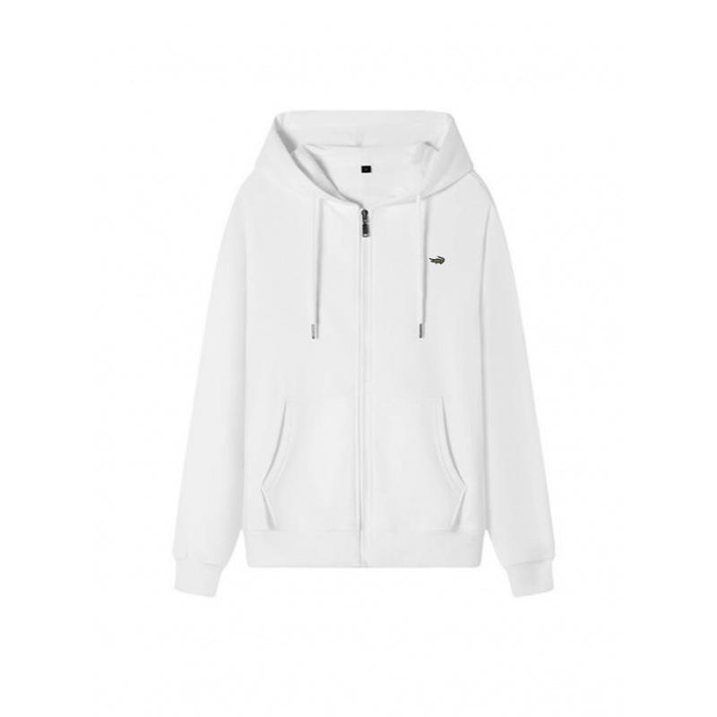 Unisex Frottee-Strickjacke mit Stickerei (Fisch), Reißverschluss und Taschen - Lockere Passform für Herbst/Winter-Sport.