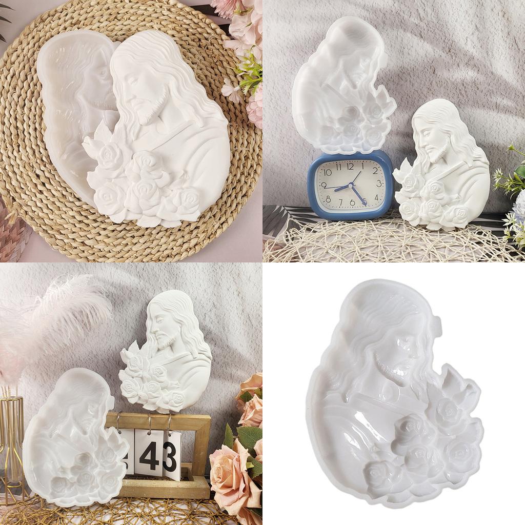 3D Sturdy Silicone Christ Mould for Candle Making Supplies and Soap Crafting Ornament Heat Resistant and Food Grade