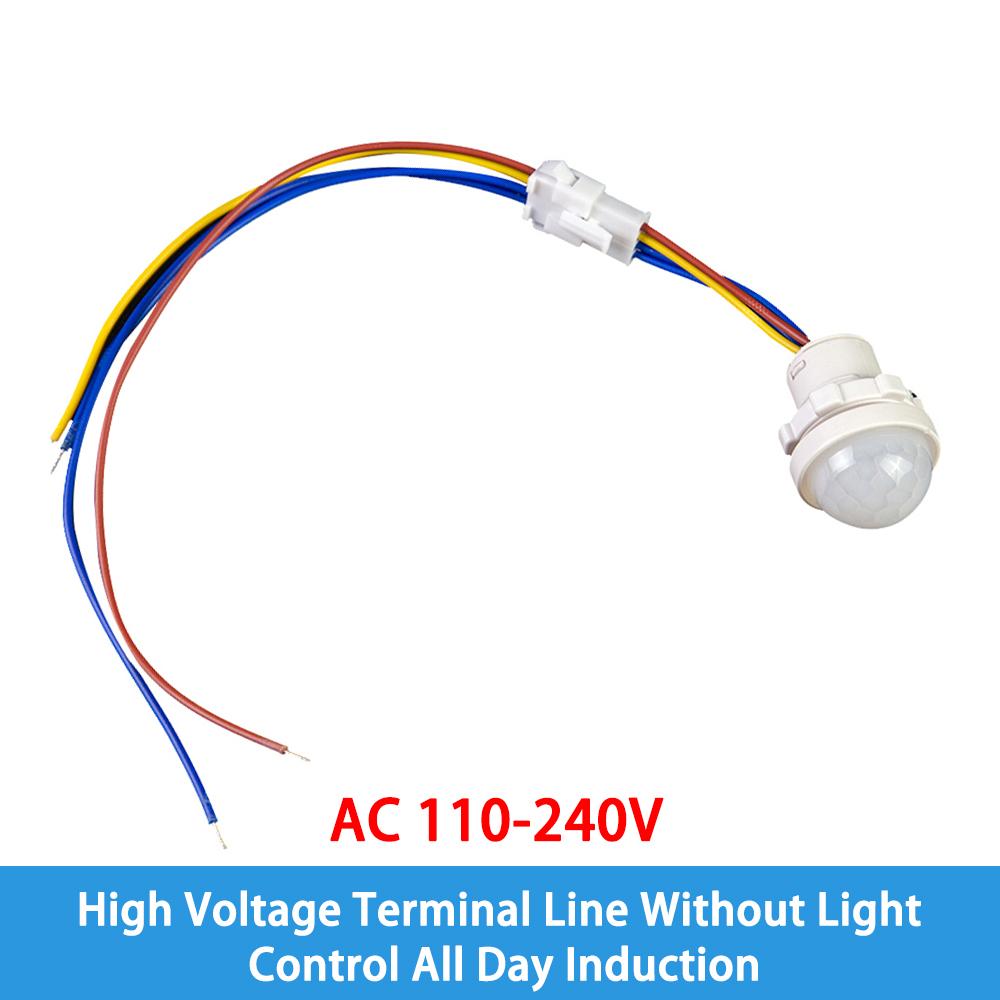 AC110-240V DC12-24V Automatischer Sensor-Lichtschalter LED PIR Infrarot Bewegungssensor Erkennung Mini LED Empfindliches Nachtlicht