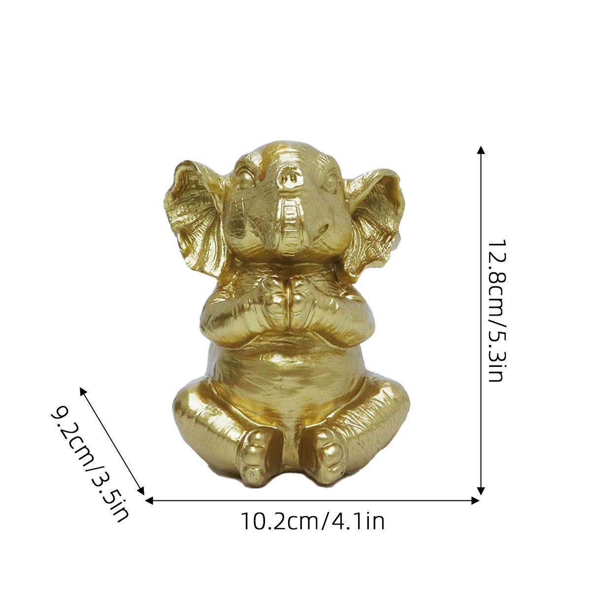 

Yoga Elephant Statue Meditating Elephant Resin Sculpture Zen Animal Figurine Cute Desk Decor Unique Gift for Home or Office