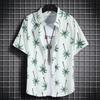 Hawaiian Beach Shirt, Children's Short Sleeved Casual Shirt, Beach Vacation Children's Loose Clothing for Men and Women, Flower Shirt Top