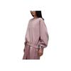 Y-3 Solid Color Round Neck Drop Shoulder Loose Long Sleeve Sweatshirt Women sweatshirt Light-Purple JD9814