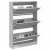 VidaXL Shoe Cabinet Sonoma Grey 80x21x125.5cm Engineered Wood 839929