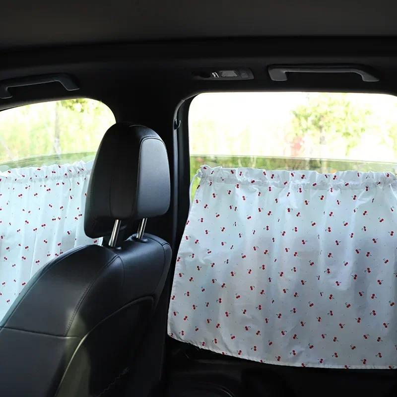 55x68cm Car Window Sun Cover Cartoon Universal Side Window Parasol UV Protection Kids Baby Suction Cup Kids Curtains