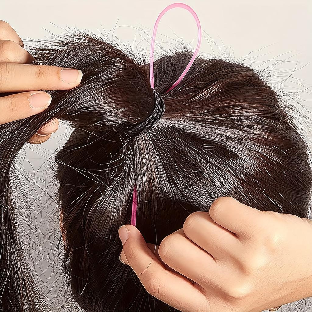 4-piece WANMEI Headband Tool, Hair Braiding Tool with Mouse Tail Comb, Ponytail Headband Remover, Quick Styling Hair Accessory
