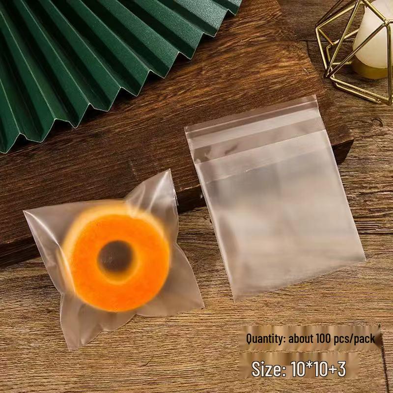 In-Stock Frosted Self-Adhesive Self-Sealing Cookie & Mooncake Bags - Small, Thickened Packaging for Food & Biscuits