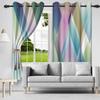 2Pcs/Set Colourful Gradient Window Curtain Bright Multicolor Blackout  Polyester Fabric Study Bedroom Living Room Decor Curtain