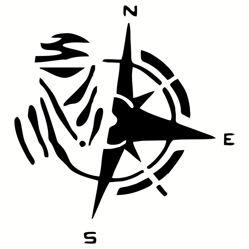 

12*13 см красивая наклейка на автомобиль креативный дизайн личность мода компас украшения аксессуары водонепроницаемый чехол царапина наклейка 12cmx13cm