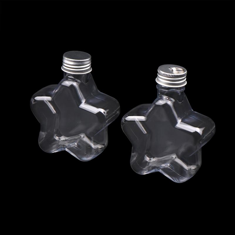 200Ml Cute Star Plastic Bottle Clear Milk Tea Coffee Bottle Transparent Drinking Bottle Water Cup Juicing Beverage Bottles