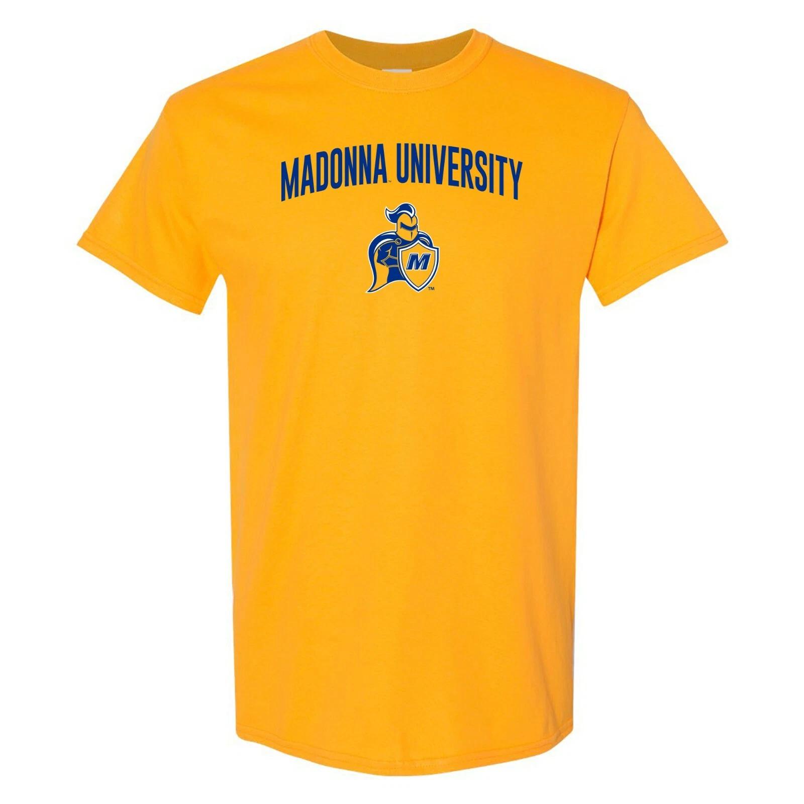 Madonna University Crusaders Arch Logo Short Sleeve T-Shirt - Gold XL