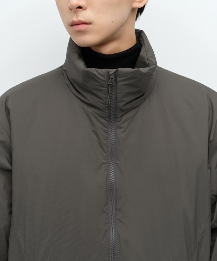 Musinsa Standard Oversized High-Neck All-Round Padded Jacket [Khaki Gray]