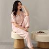 Pajamas Women's Summer Ice Silk Short-sleeved Trousers Thin Summer Women's Imitation Silk Women's Summer Loungewear Suit