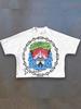 New For 2026 Printed CrewNeck Graffiti TShirts 90s Retro Cropped Tops Y2k Grunge Style And 2000sStyle TopsUnisex