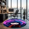 Coraline Printed Round Rug Carpet Chair Rug Area Rug Entryway Doormats,for Office Chair Living Room Bedroom Kitchen Room.