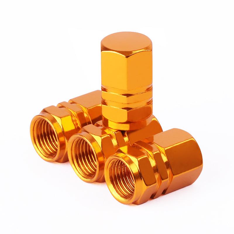 BFO1 Car Tire Valve Stems Cap Tire Valve Cap Aluminum Tire Wheel Stem Air Valve Cap Universal Hexagonal Covers Shape Dust Valve