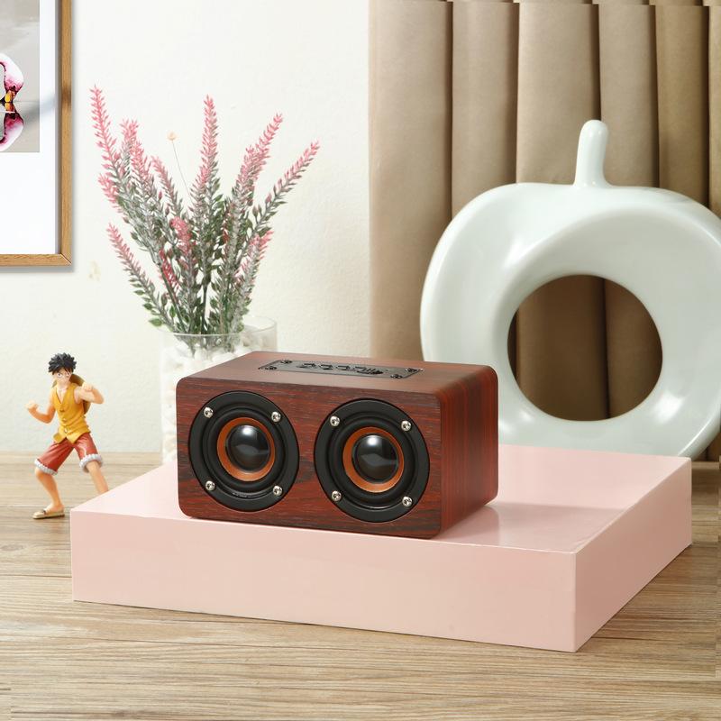 Retro Wooden Bluetooth Speaker Computer Speaker Bar Stereo Sound Subwoofer box For Macbook Laptop Notebook PC TF Card Music Player Wired Loudspeaker