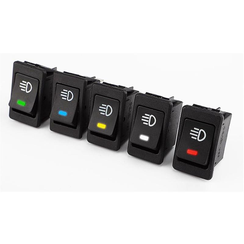 Car Light Rocker Switch ON-OFF Fog Lamp Switch 2 Position 4 Pins LED 12V 35A Switch Button Refitting Auto Interior Accessories