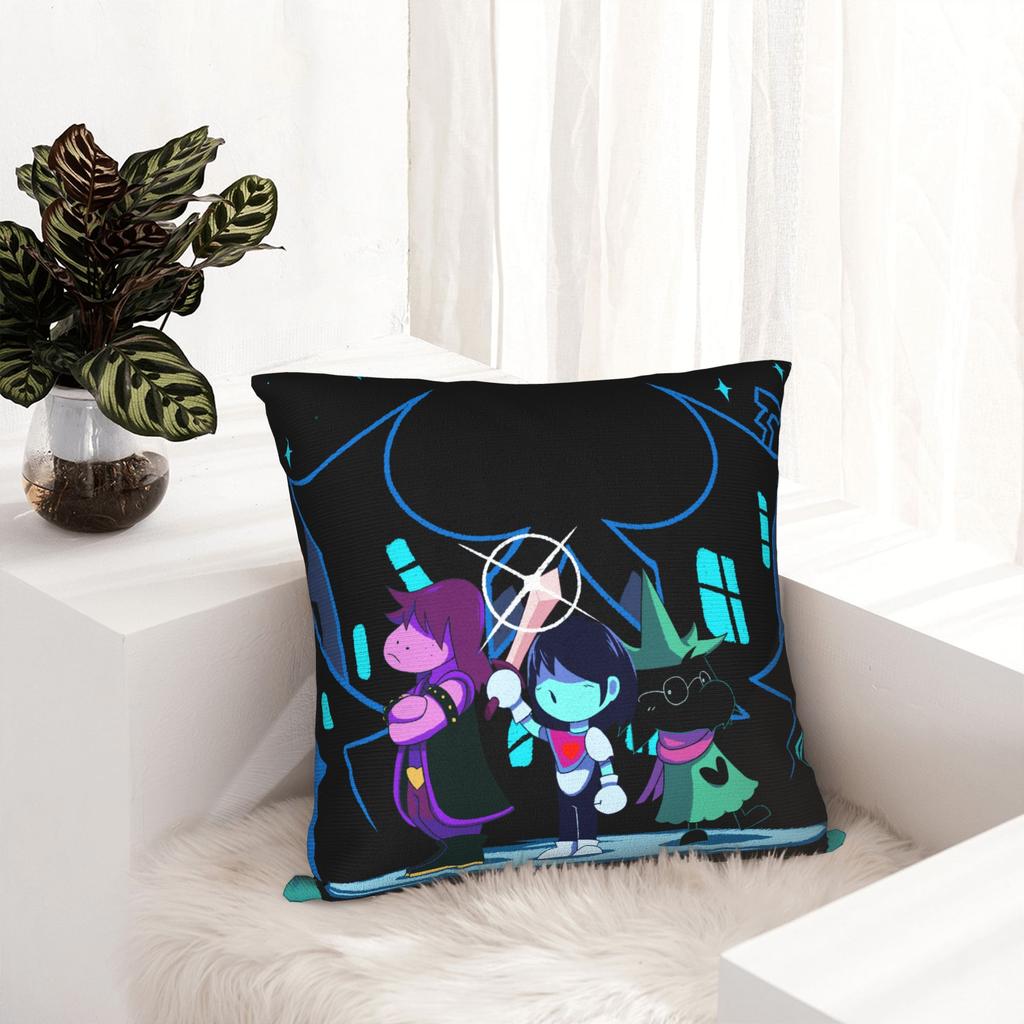 Deltarunes Kris Ralsei Susie Pillowcase Soft Cushion Cover Decorations Pillow Case Cover Bedroom Square
