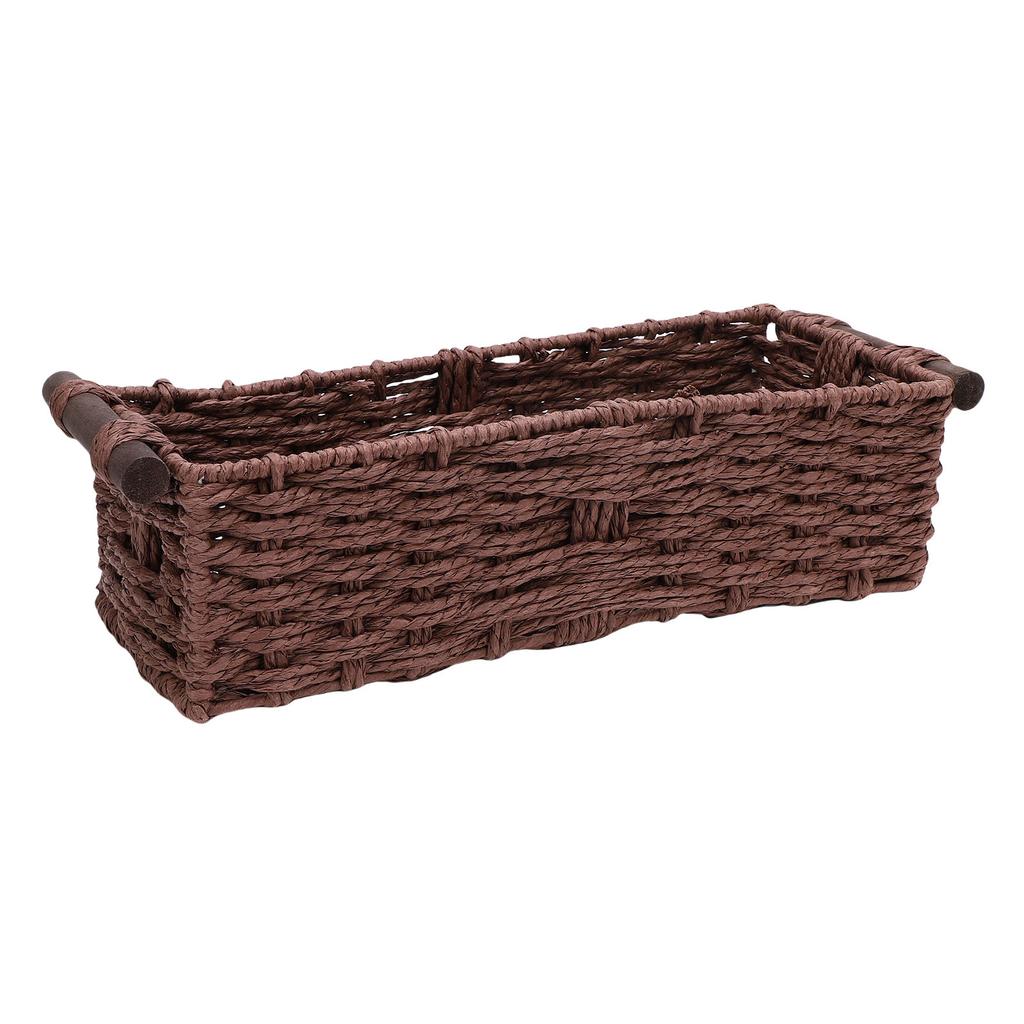 Aufbewahrungskorb aus Papierseil Handgeflochten Dekorativer Aufbewahrungskorb Toilettentank-Aufsatz Papierkorb für Regale Arbeitsplatte