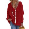 Herbst und Winter Damen Pullover Strickwaren V-Ausschnitt Langarm Strickoberteile Pullover