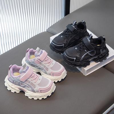 Girls Sneakers Autumn 2025 New Girls Daddy Shoes Children's Shoes Breathable Running Shoes Girls Leather