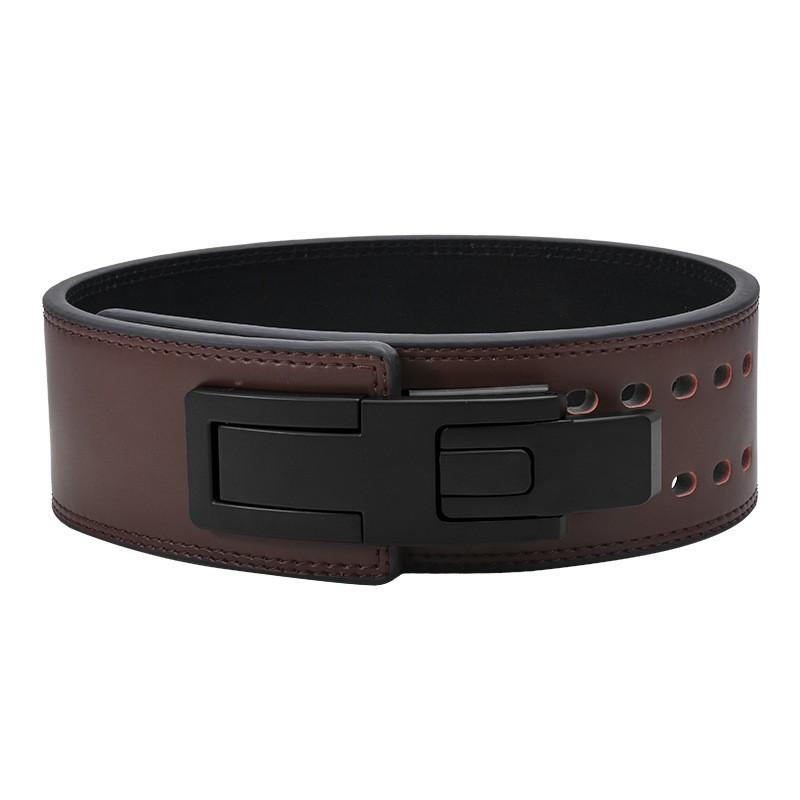 Cowhide Bodybuilding Exercise Squat Hard Pull Strength Weightlifting Professional Lever Buckle Belt Protection Power Waist