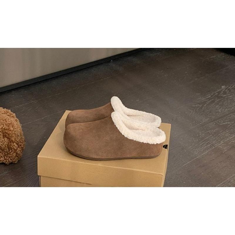 Fall/Winter New Style High-Heeled Front-Opening Slippers with Thick Soles Women's Shoes