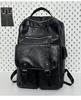 Schoolbag new trendy and cool student schoolbag European and American retro style PU backpack men's and women's large-capacity casual backpack