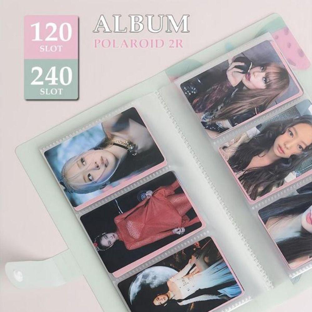 Creative 3-inch Photo Album PP Oil Painting Card Holder 120/240 Slot Small Card Postcard Storage Album Card Album