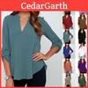 Stylish Women's Casual Long Sleeve V-neck T-shirt Pullover Tunic Blouse Options