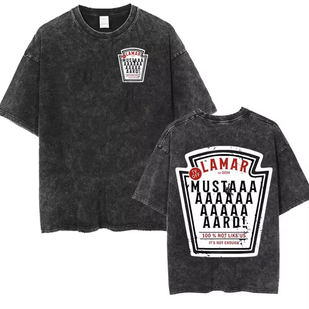 Kendrick Lamar They Not Like Us Tour 2026 Maglietta Merch da Uomo Vintage Lavata a Maniche Corte Materiale Traspirante Nessuna Sensazione di Soffocamento nella Calda Estate