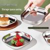 ZISIZ Square Stainless Steel Bone Dish Set