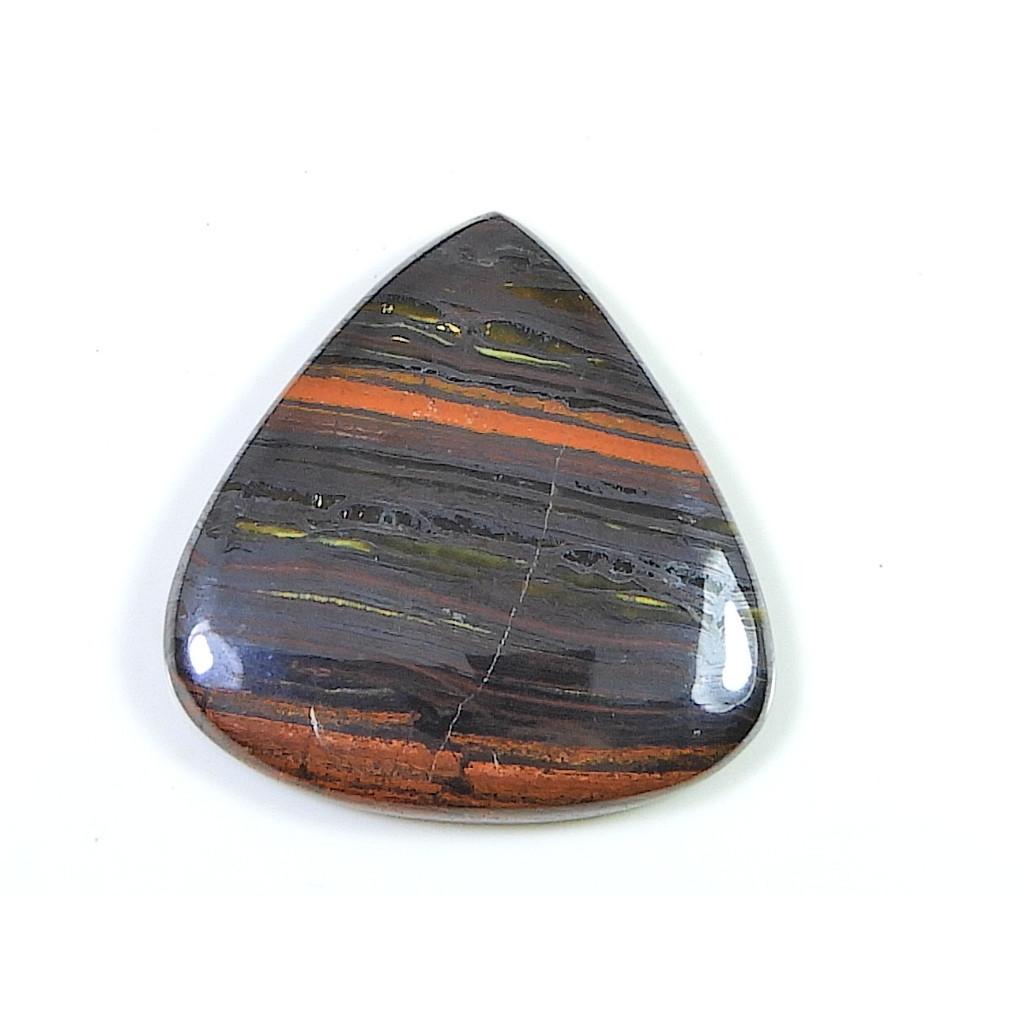 

60Cts.Wild Bright Iron Tiger Heart Crytsal Cabochon Loose Gemstone 34X37X5MM SK-2838