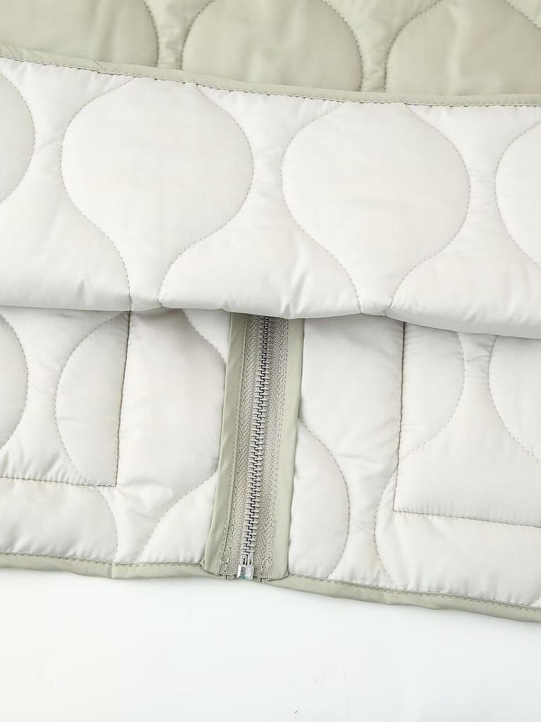 Women's Plus Size Quilted Cotton Coat - 2024 Autumn/Winter European & American Fashion