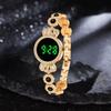 Retro Touch Digital Wrist Watches Elegant Rhinestone Wristwatch Women's Electronic Watch  Women